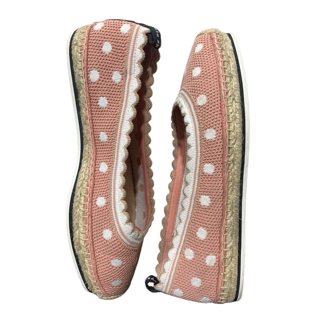 Kate Spade Knottingham Scallop Polka Dot Espadrilles Lace Women's 9B PINK - Picture 8 of 9